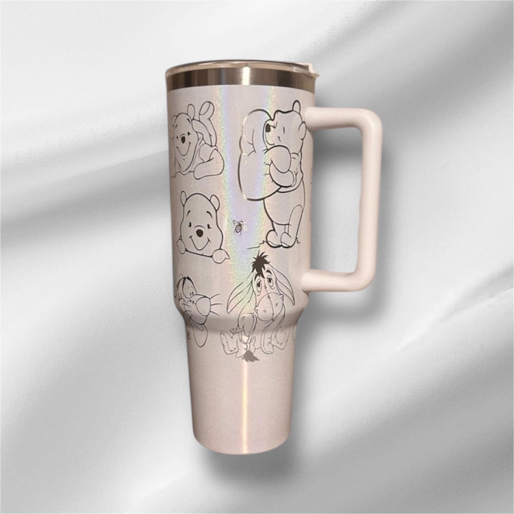 Winnie the Pooh and Friends 40oz Pearlized Engraved Tumbler