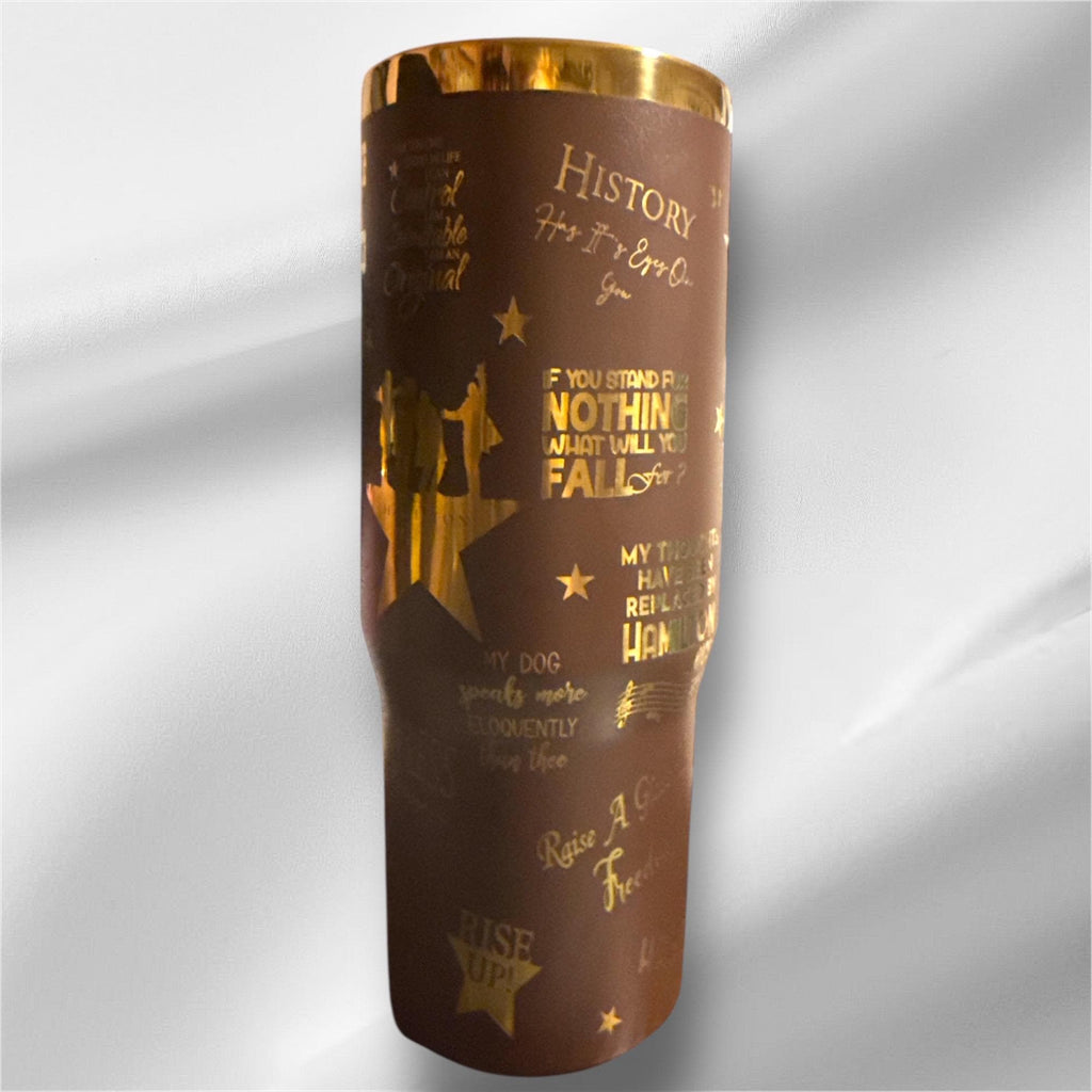 Hamilton Tumbler | 30oz Gold Laser Engraved Cup