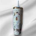 Stitch and Lilo Laser Engraved 30oz Tumbler | Pearlized Blue, Handle, Lid & Straw