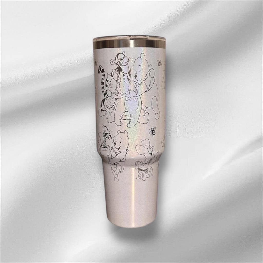 Winnie the Pooh and Friends 40oz Pearlized Engraved Tumbler