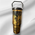 Fantasy Dragon Tumbler | 30oz Gold Laser Engraved Cup