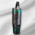 30z Rainbow Accent Cellestial Tumbler | Laser Engraved Tumbler | Handle, Lid and Straw Included