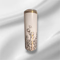 20z Gold Accent Wildflower Tumbler | Laser Engraved Tumbler