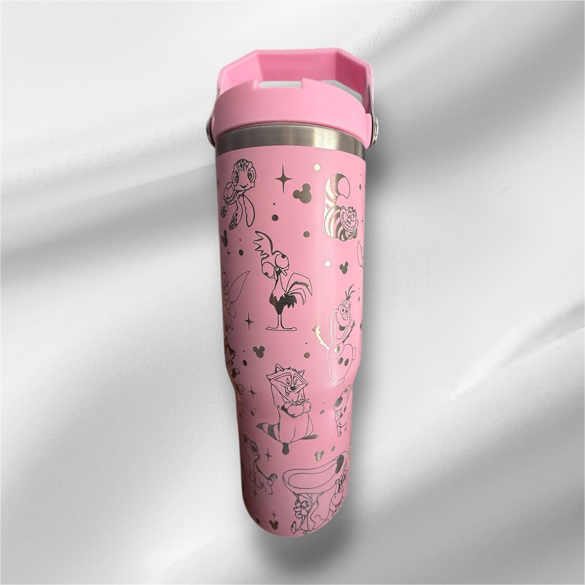 30z Disney Sidekicks Tumbler |  Laser Engraved Tumbler | Handle, Lid and Straw Included