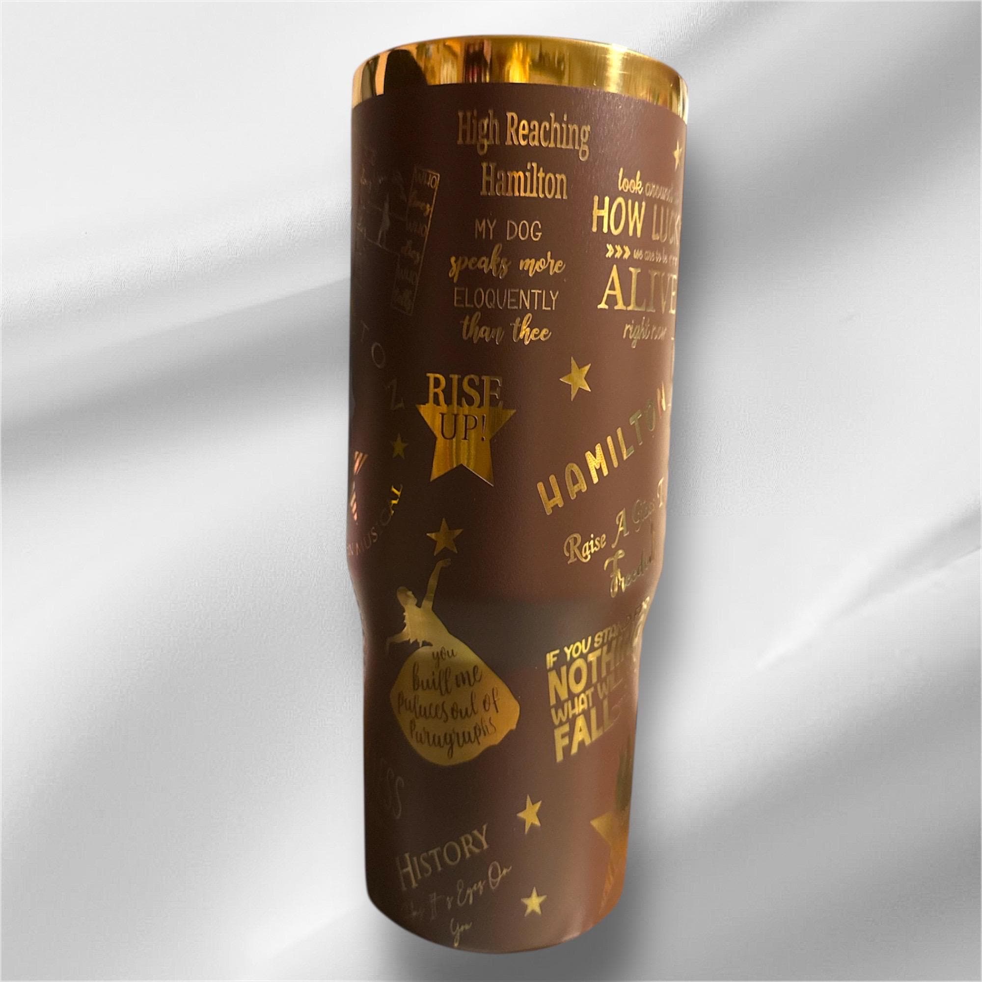 Hamilton Tumbler | 30oz Gold Laser Engraved Cup