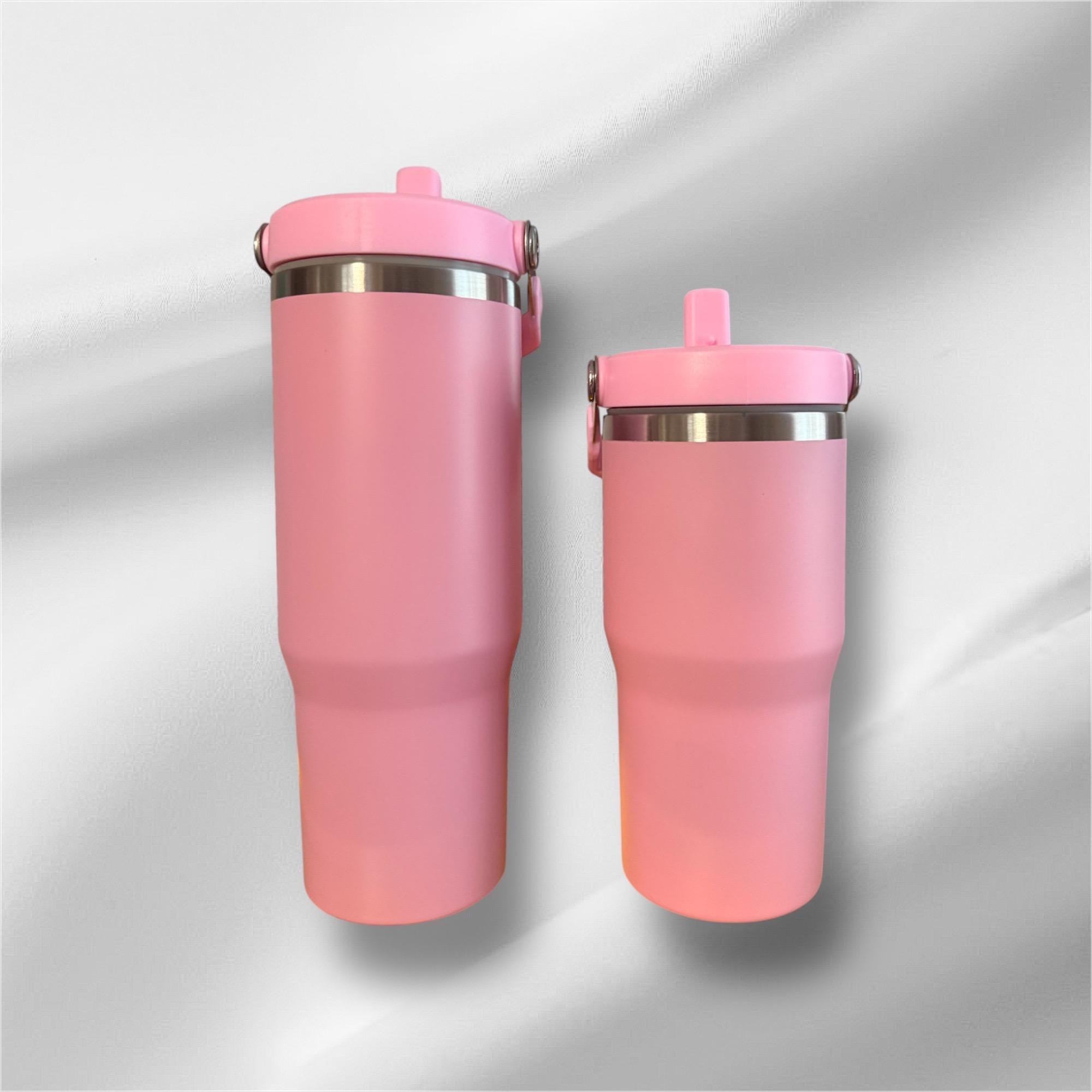 Mommy & Me Tumblers, Personalized Design Included, Matching Tumblers with Handle and Lid