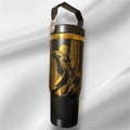 30z Gold Accent Spider-Man Tumbler | Laser Engraved Tumbler | Handle, Lid and Straw Included