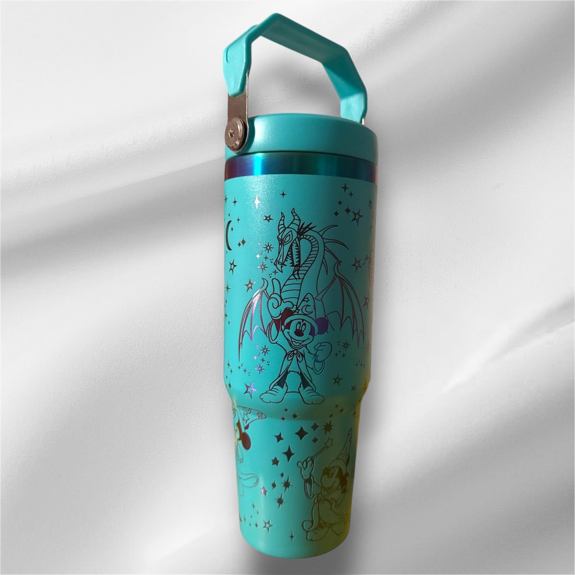 Mickey Mouse Fantasia Tumbler | 30oz Laser Engraved Rainbow Plated Cup