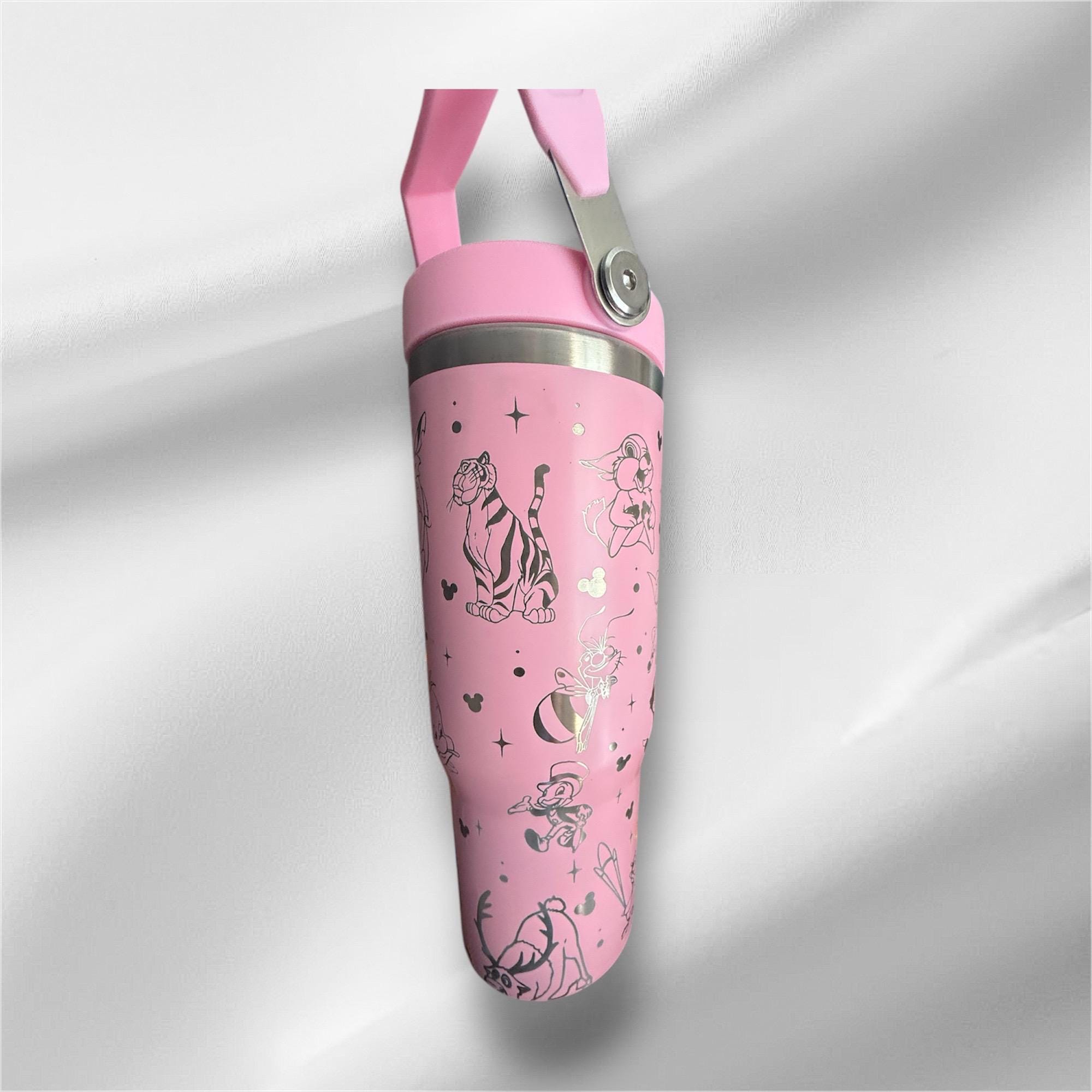 30z Disney Sidekicks Tumbler |  Laser Engraved Tumbler | Handle, Lid and Straw Included