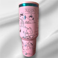 Snoopy Peanuts Tumbler: Laser Engraved 40 oz with Lid and Straw