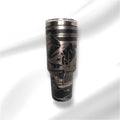 40oz Trucker Tumbler | Laser Engraved Tumbler | Handle, Lid and Straw Included