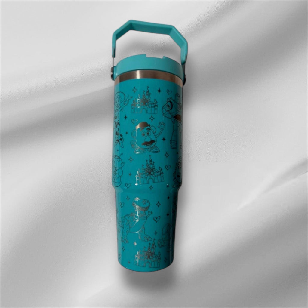 30z Toy Story Tumbler |  Laser Engraved Tumbler | Handle, Lid and Straw Included