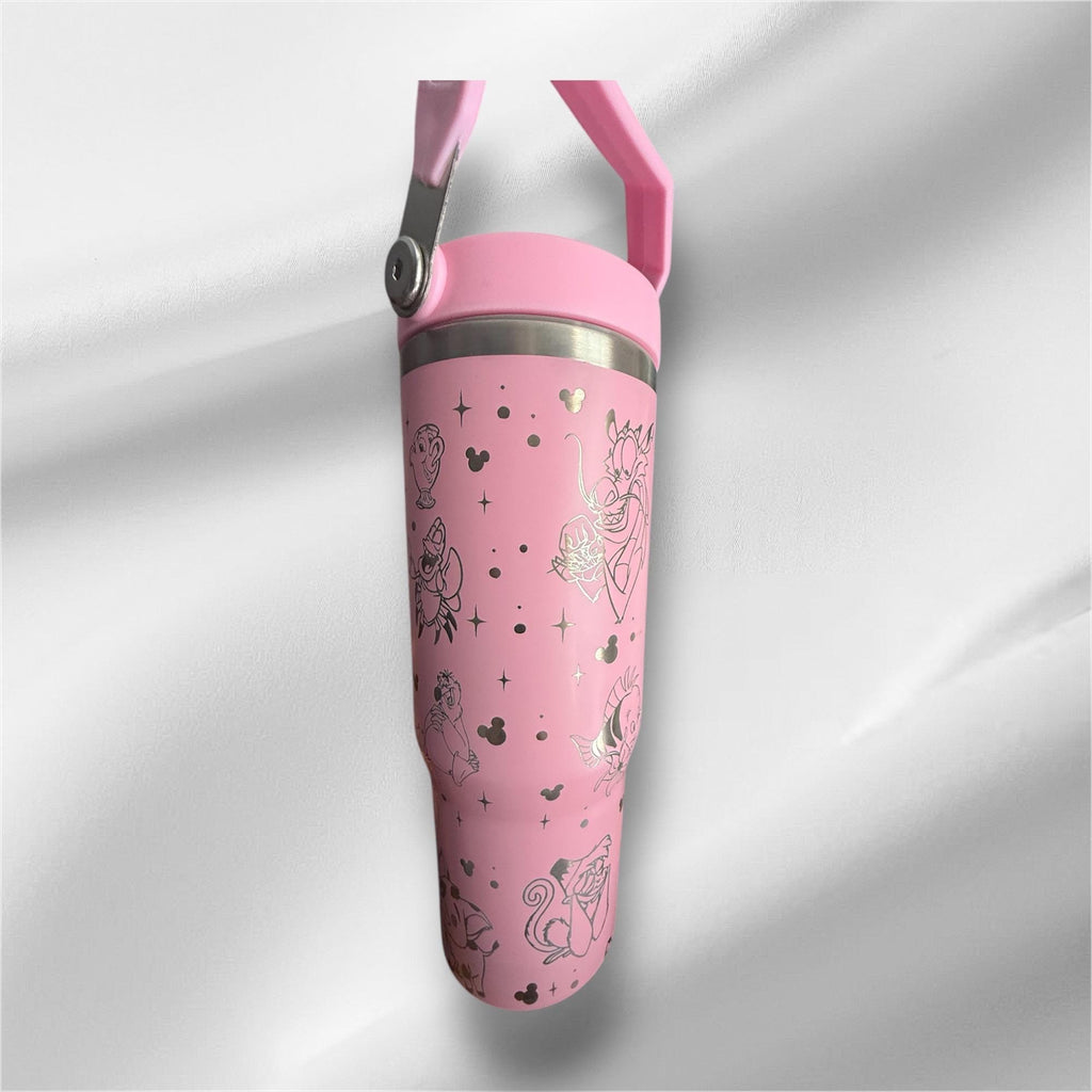 30z Disney Sidekicks Tumbler |  Laser Engraved Tumbler | Handle, Lid and Straw Included