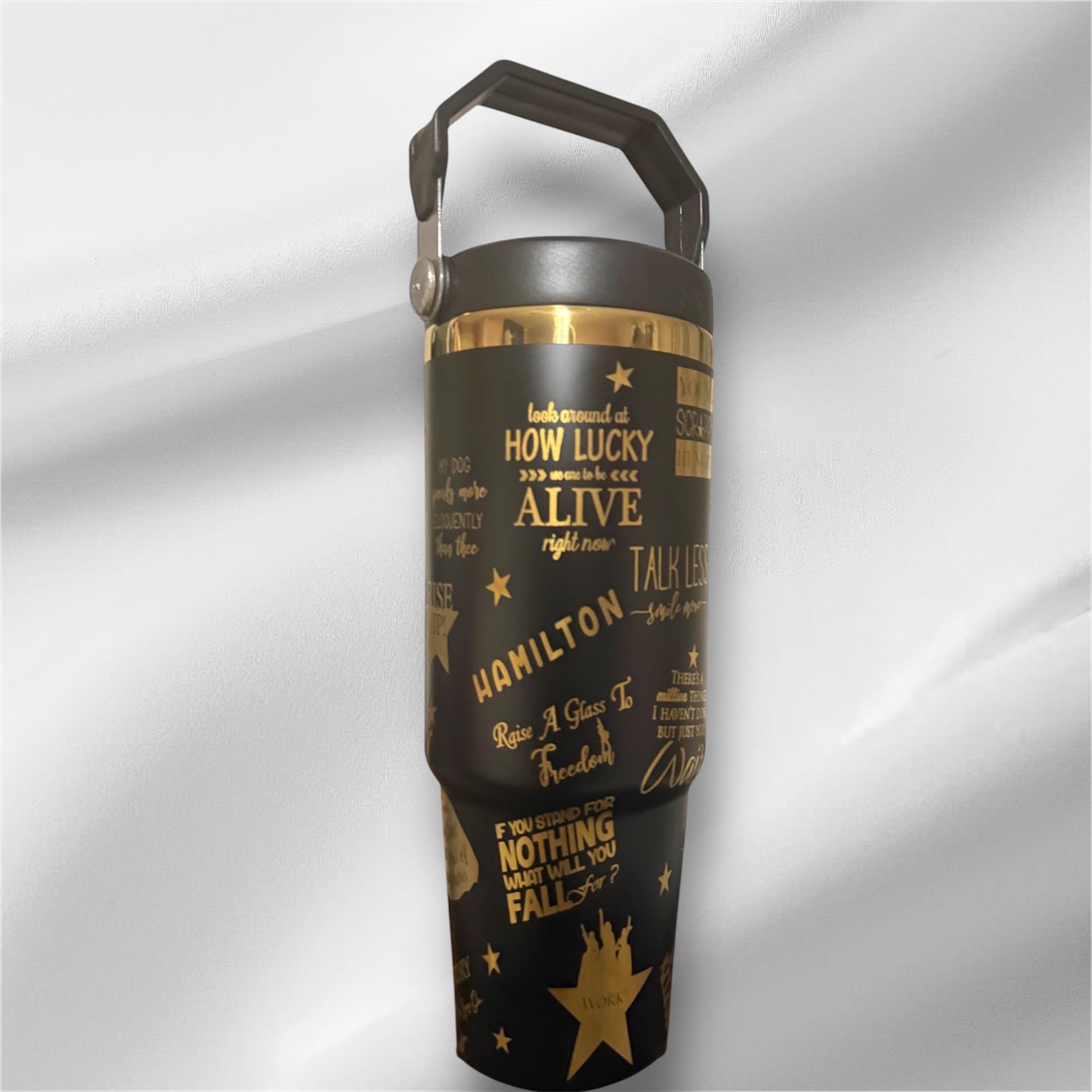 Hamilton Tumbler | 30oz Gold Laser Engraved Cup