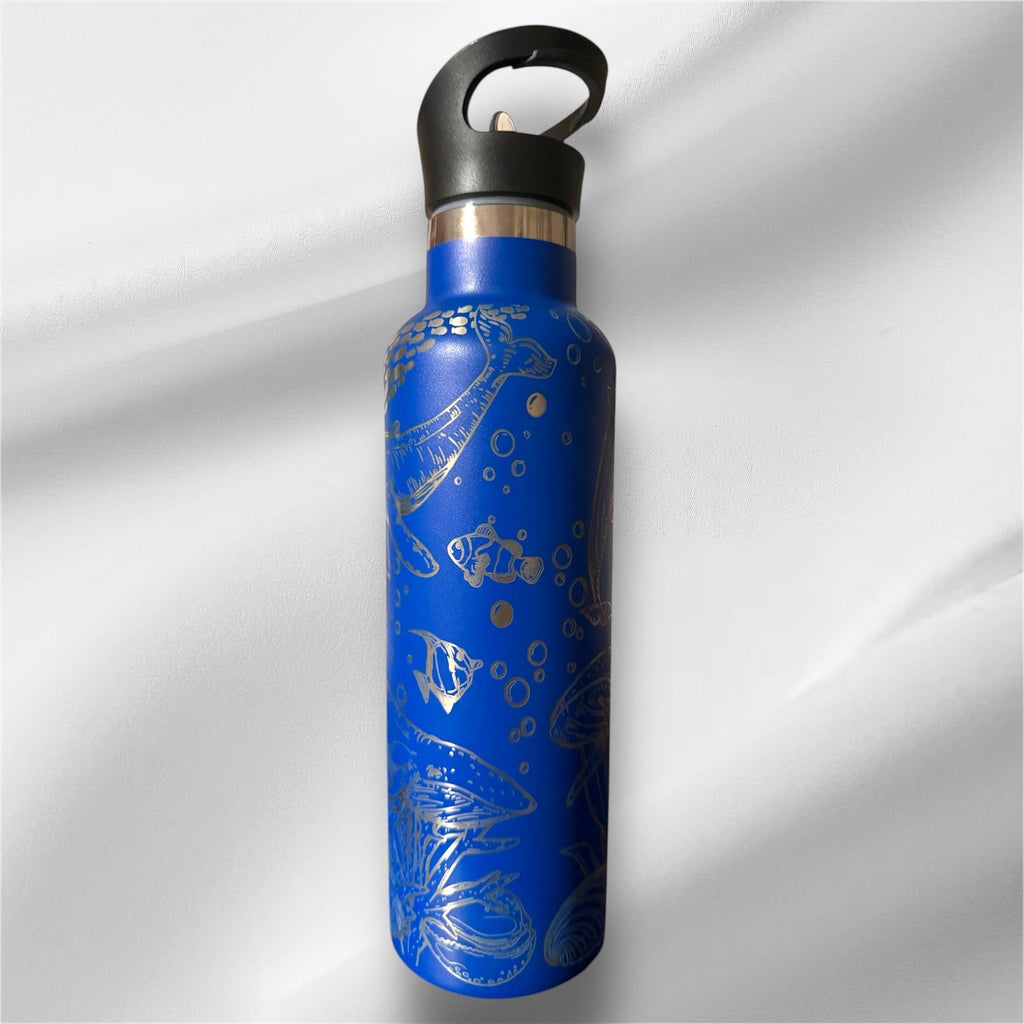 20oz Whale Lover Stainless Steel Bottle | Laser Engraved Bottle