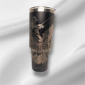 40z Fishing Life Tumbler | Laser Engraved Tumbler | Handle, Lid and Straw Included