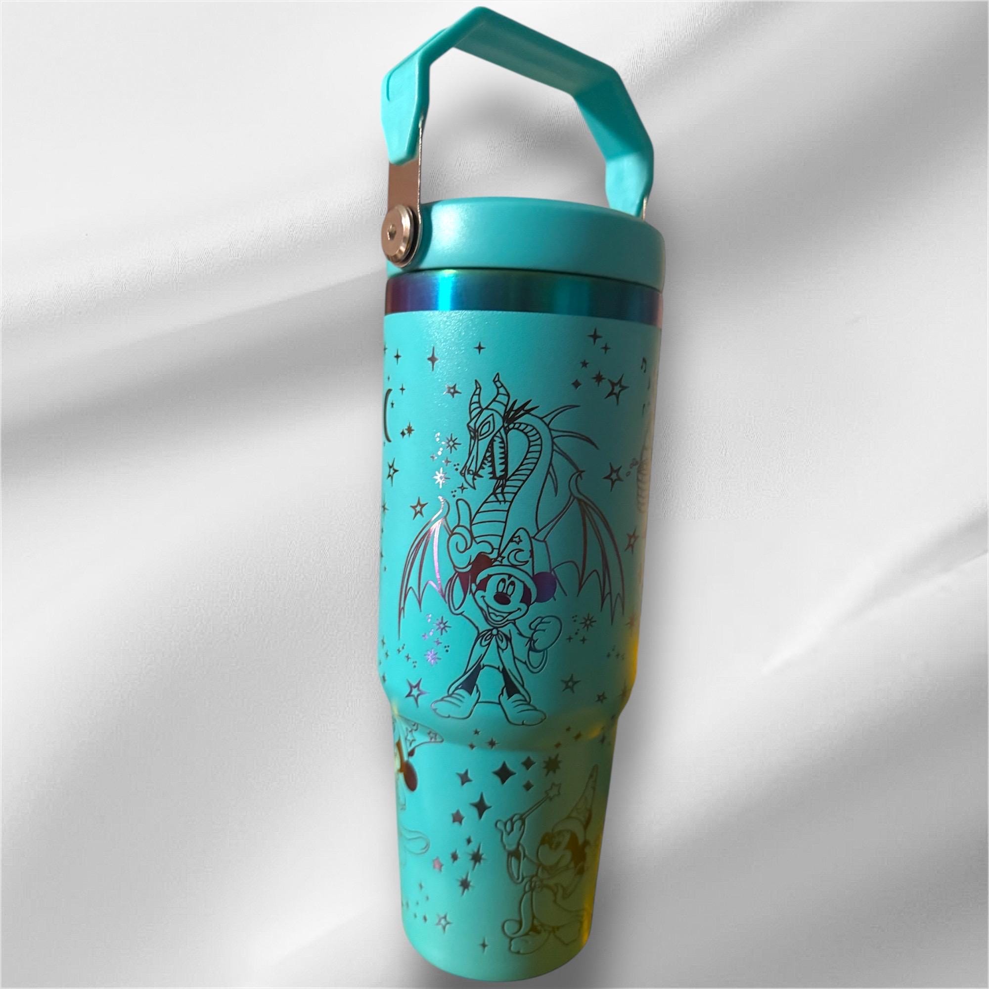 Mickey Mouse Fantasia Tumbler | 30oz Laser Engraved Rainbow Plated Cup