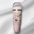30z Black Plated Disney Witch Tumbler | Laser Engraved Tumbler | Handle, Lid and Straw Included