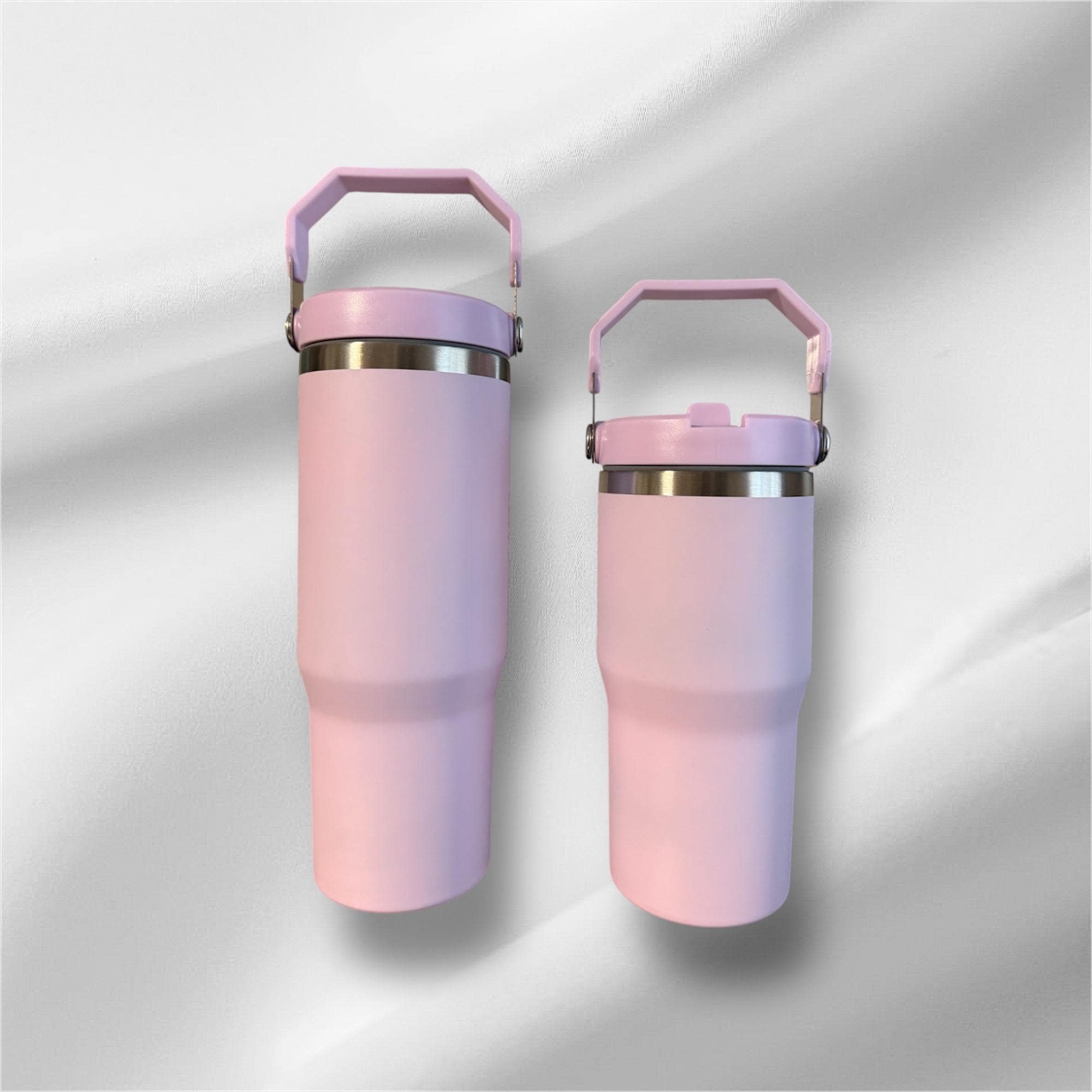 Mommy & Me Tumblers, Personalized Design Included, Matching Tumblers with Handle and Lid