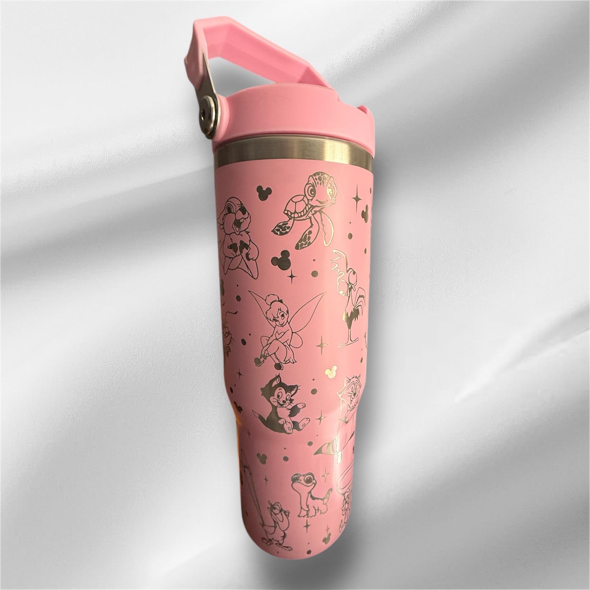 30z Disney Sidekicks Tumbler |  Laser Engraved Tumbler | Handle, Lid and Straw Included