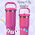 Mommy & Me Tumblers, Personalized Design Included, Matching Tumblers with Handle and Lid