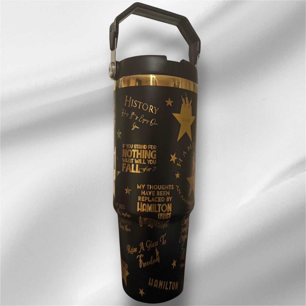 Hamilton Tumbler | 30oz Gold Laser Engraved Cup