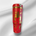 30z Disney Christmas Tumbler | Gold plated Laser Engraved Tumbler | Handle, Lid and Straw Included