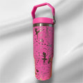 30z Ballerina Tumbler |  Laser Engraved Tumbler | Handle, Lid and Straw Included